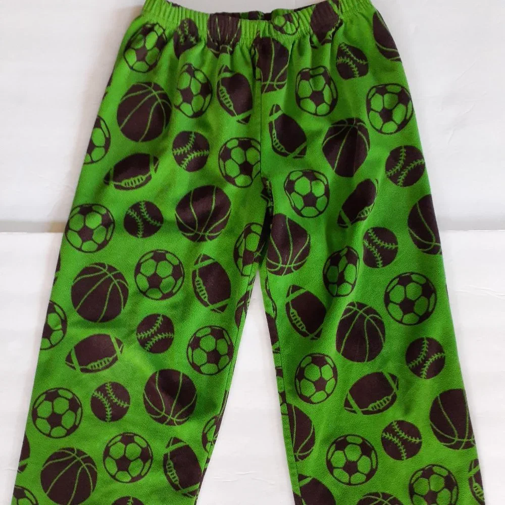 Carter's Boys Pajamas 2 Piece Sports Shirt Pants Waffle Fleece Long Sleeve 7